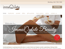 Tablet Screenshot of immaqulate-beauty.co.uk